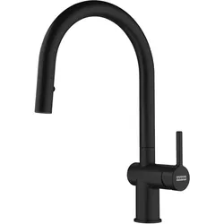 Franken Franke Messing Hochdruck Armatur Active J Auszugsbrause Black matt 115.0653.404