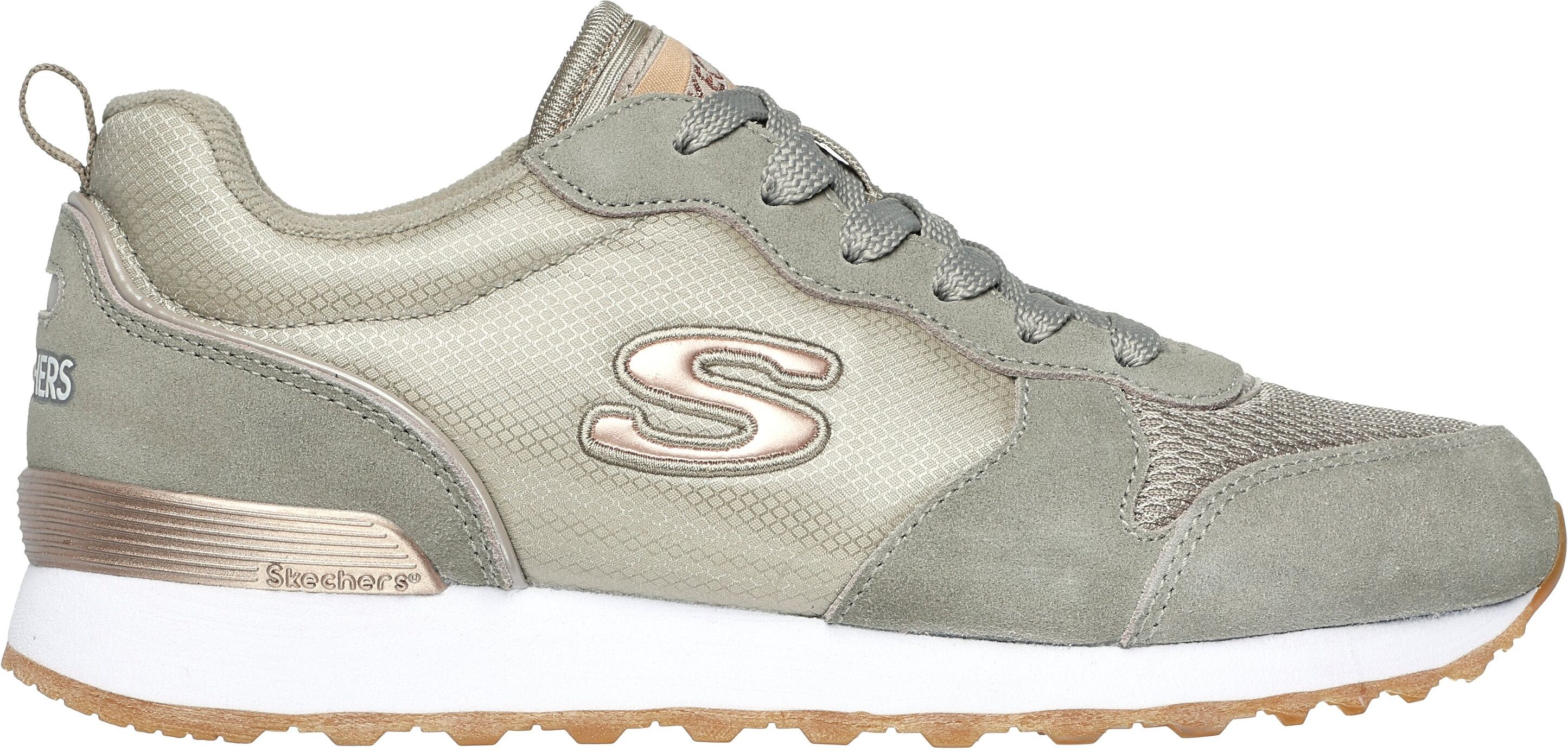 Skechers "OG 85 - GOLDN GURL" Schnürschuh, Original-Retro-Jogginschuh mit Air-Cooled Memory Foam