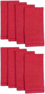 "KAF Home Fete Linen Blend Hemstitch Set Of 8 Napkins - 18"" x 18"""