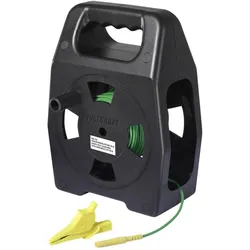 Voltcraft, Messleitung, EML-50 Erdkabel 4 mm-Stecker Buchse 4 mm 50 m Standard-Grün (seidenmat