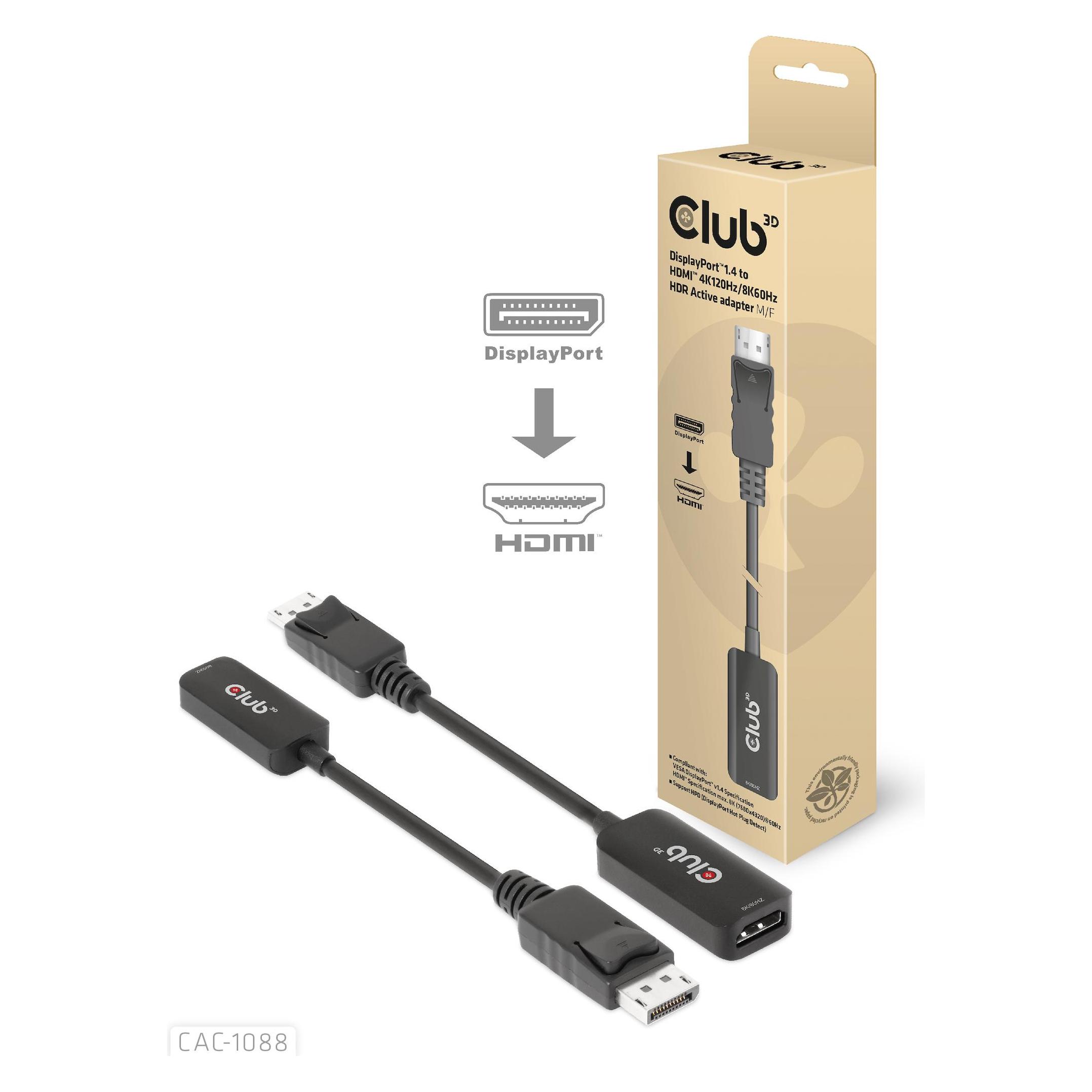 Club 3D DisplayPort zu (DisplayPort, HDMI) (CAC-1088)