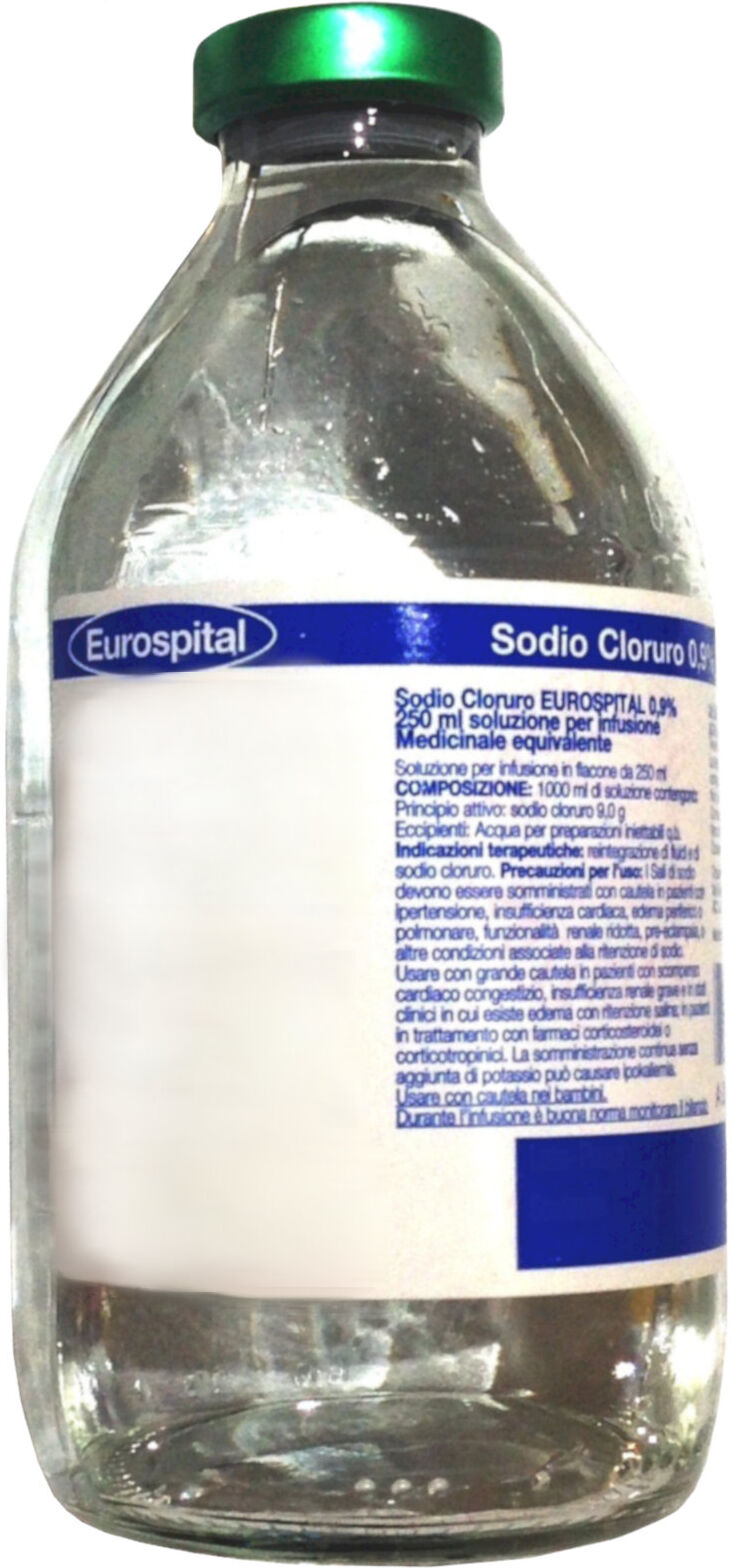 EUROSPITAL SpA Sodio Cloruro Eurospital 0,9% 250ml - Soluzione per Infusione Endovenosa