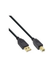 InLine 70er Bulk-Pack USB 2.0 Kabel A an B schwarz Kontakte gold Digital/Daten m (B-34518S)