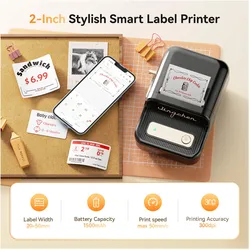 Niimbot B21 Pro Thermal Label Printer (300 dpi), Etikettendrucker, Rot