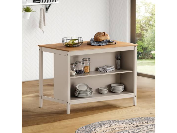 Kücheninsel Belleria 122 x 90 x 77cm Beige