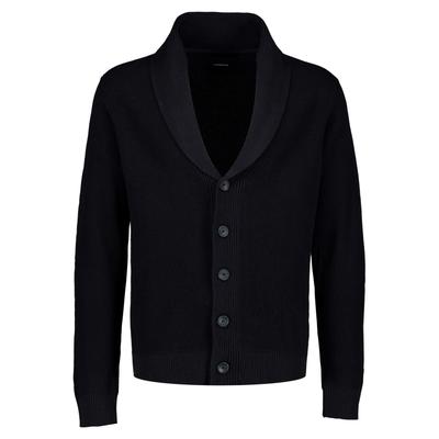 Cardigan LINDBERGH "Cardigan", Herren, Gr. L, schwarz, Obermaterial: 60% Baumwolle, 40% Polyester, unifarben, Strickjacken
