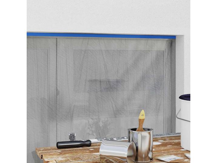 vidaXL Abdeckfolie mit Klebeband 6 stk. Transparent und Blau