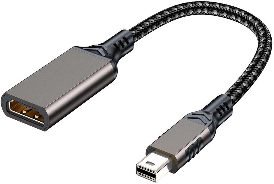 INF MiniDP zu HDMI Adapter (HDMI Buchse) – 4K 3840x2160 Plug-and-Play, vergoldeter Audio/Video-Ausgang Titan