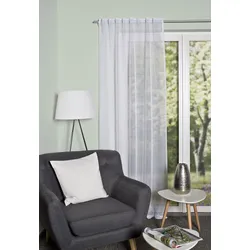 Gardine HOME WOHNIDEEN "DOLLY", weiß, B:140cm H:145cm, Voile, Polyester, Gardinen, Gardine, transparent