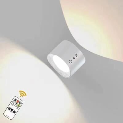 Inspire Select Rechargeable Magnetic LED Wall Sconce 360 Rotating Touch & Remote Control Reading Light white