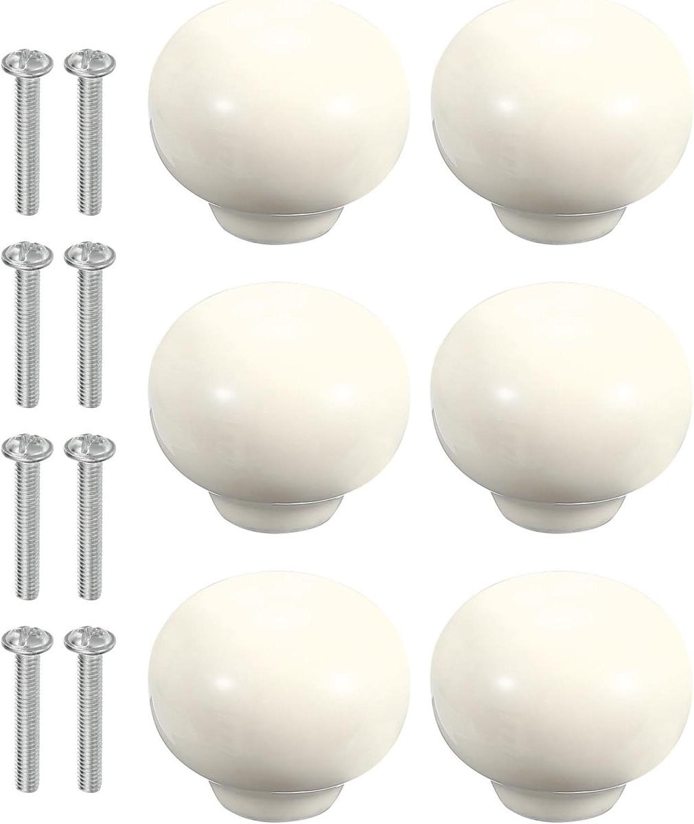 Keramische kastknoppen beige - 33 cm - Ladegrepen voor commode en meubels