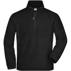 Half-Zip Fleece-Pullover"JN043" - XXL - schwarz