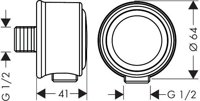 Hansgrohe Schlauchanschluss Axor Montreux 16884950