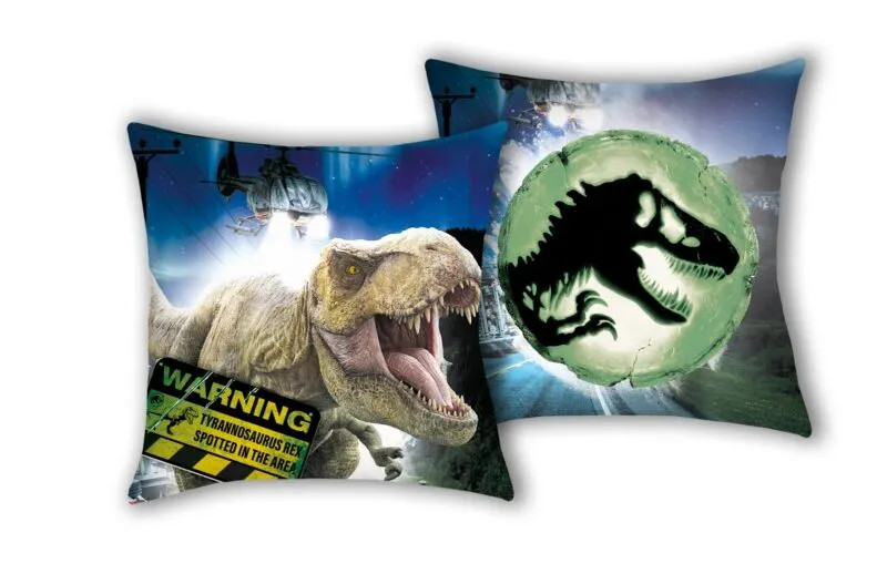 Jurassic World sierkussen T-Rex Warning 40 x 40 cm - polyester