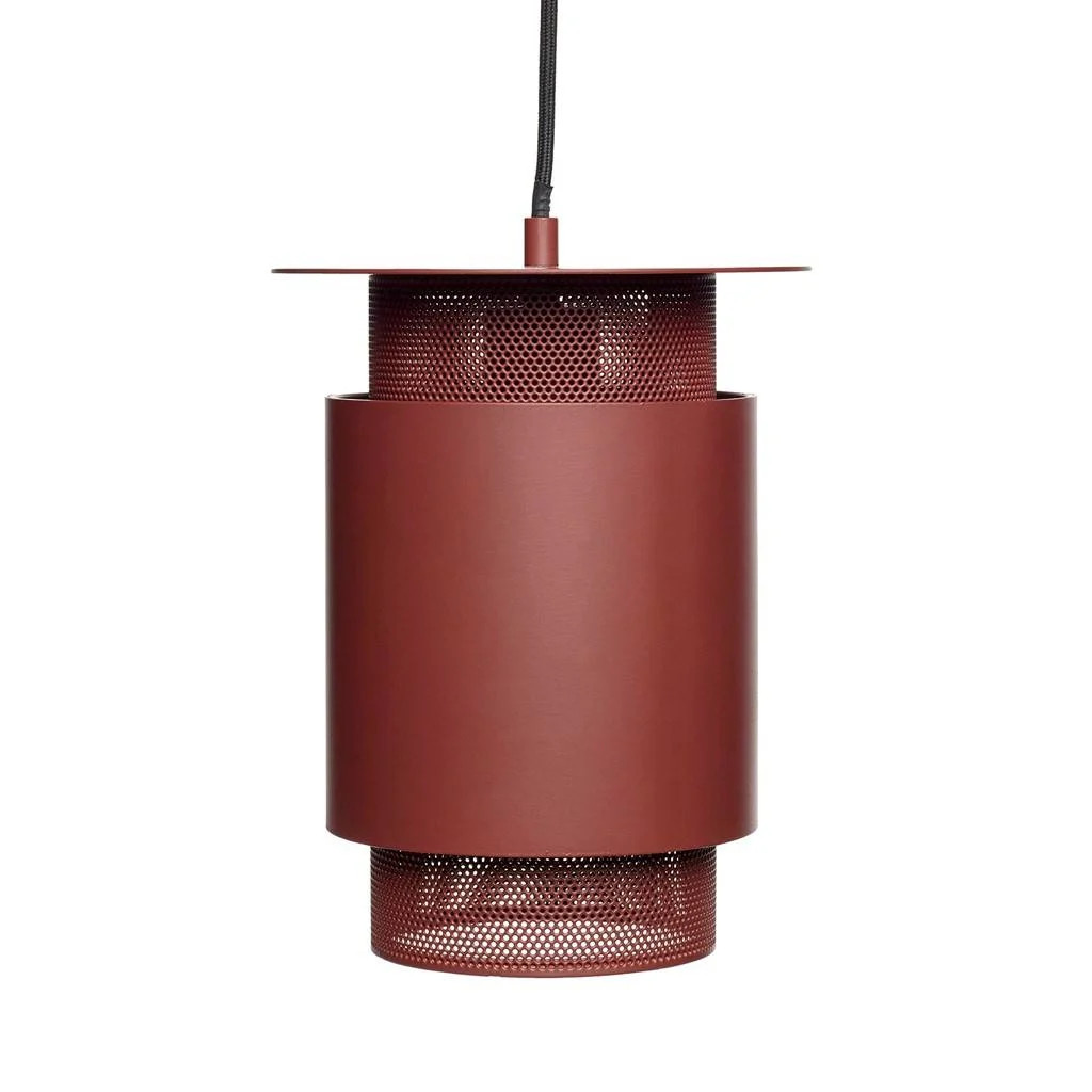 Hubsch Hanglamp Rood Metaal Mesh