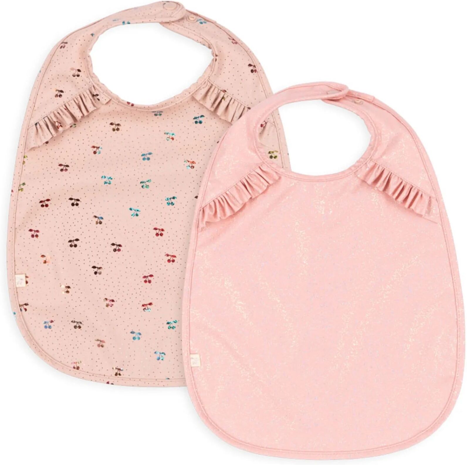 Konges Sløjd Bavoirs à volants Cherry Sparkle - Set de 2 Rose taille unique