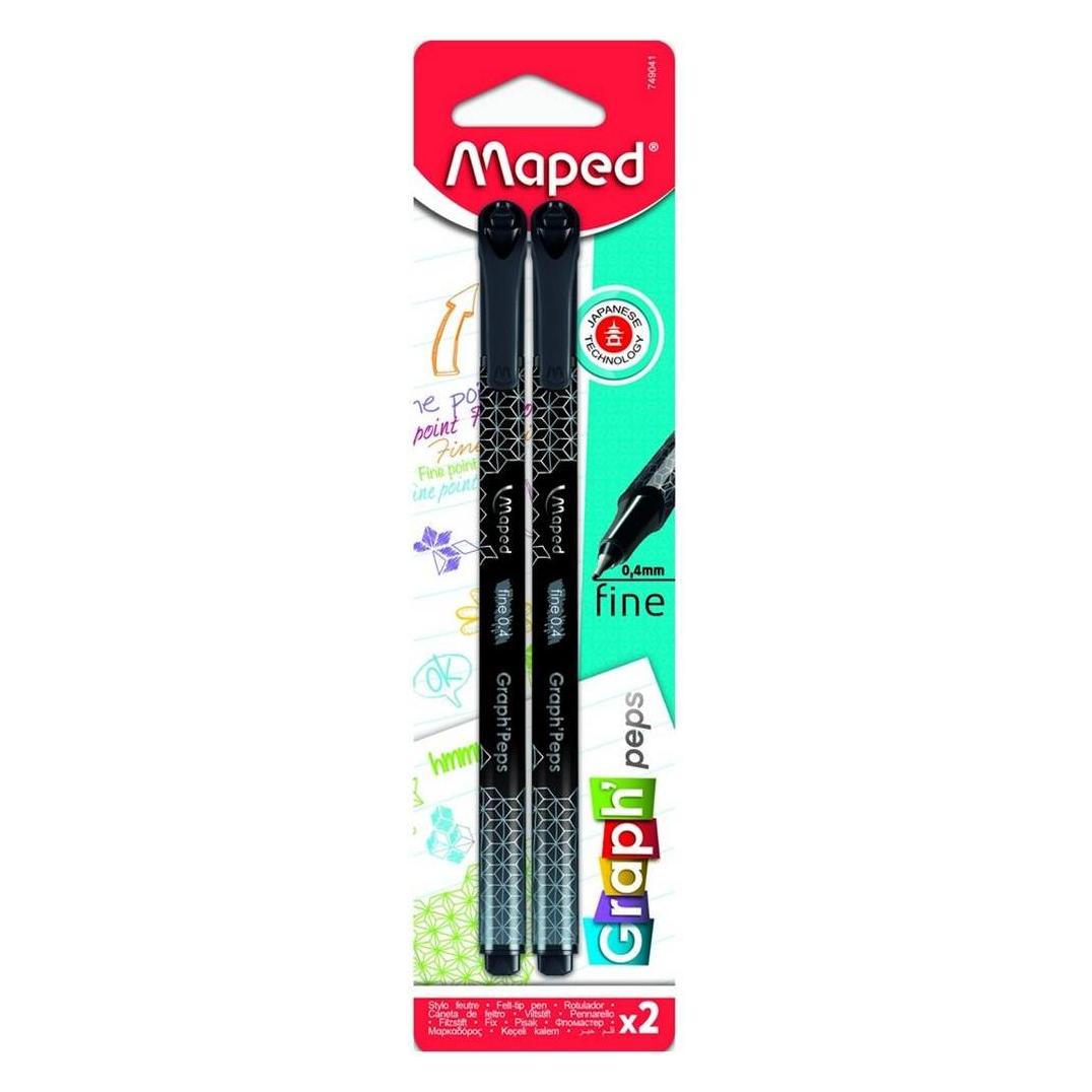 Maped Graph Peps Deco Fineliner Schwarz 2 Stück (2x) (40937960)