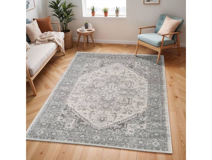 Teppich LIVABLISS MENDOZA , grau, B:200cm H:8mm L:275cm, Teppiche, Teppich