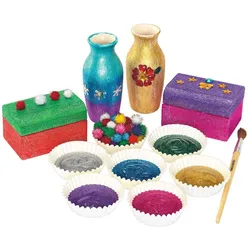 Colorations, Vase, Färbungen – Dekorieren Sie Ihre eigene Keramikvase, 12er-Set