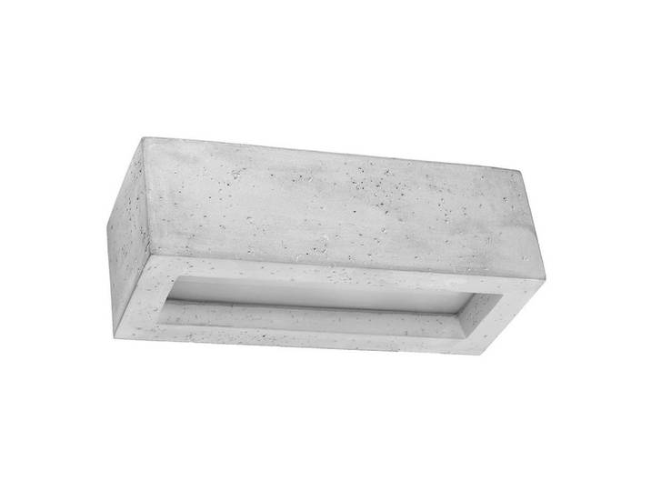 Wandleuchte Vega, Hellgrau, Stein, Glas, 12x10x30 cm, ISO 9001, Touch (on/off), Lampen & Leuchten, Innenbeleuchtung, Wandleuchten, Wandlampen mit Schalter