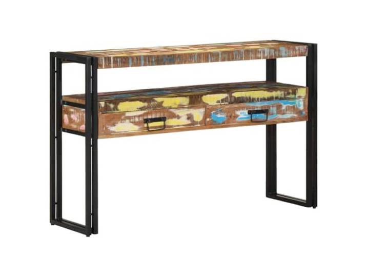HAQWRDQSG Konsolentisch Flur 120x33x75 cm Altholz Beistelltisch Industrie-Look Konsole für Eingangsbereich und Wohnzimmer, langlebiges Alt-Holz mit robustem Stahlgestell.