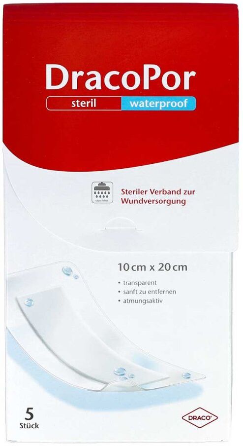 Dracopor waterproof Wundverband steril 20x10cm