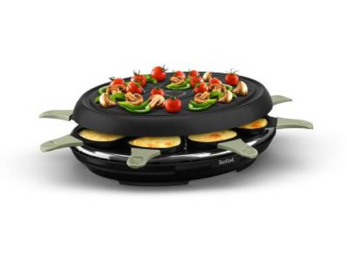 Tefal - Raclette Re31e810 Eco 8 Coupelles Noir