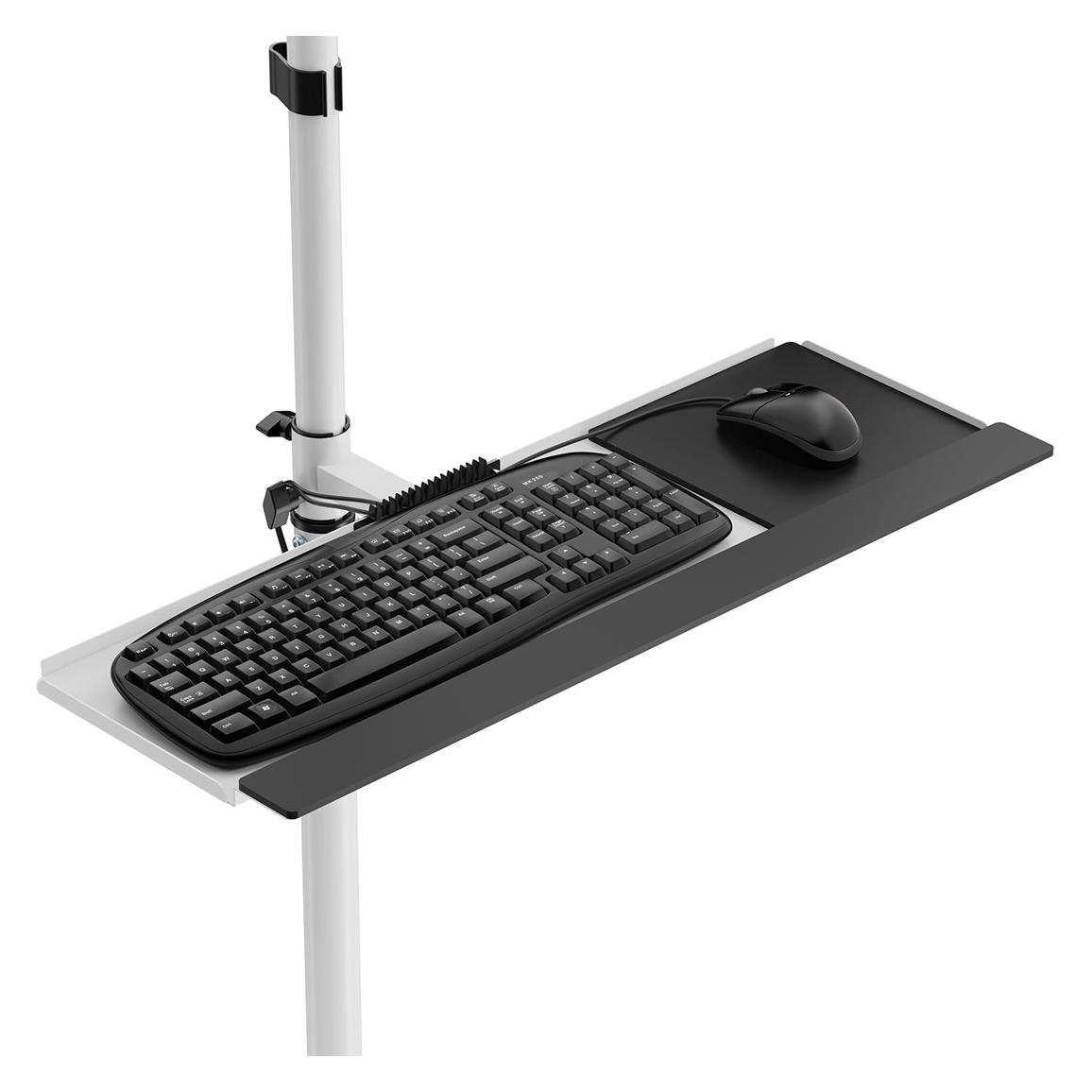 Maclean professional stand trolley mobile computer workstation on wheels max 17 -32 max 20kg MC (383758)