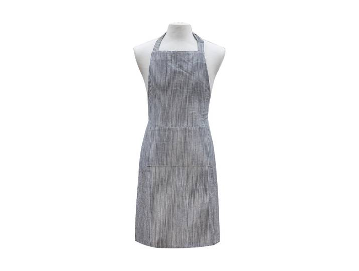 Kochschürze LADELLE Lina Stripe 70 x 90 cm , grau (bunt), B:70cm L:90cm, Baumwolle, Leinen, Schürzen, Kochschürze