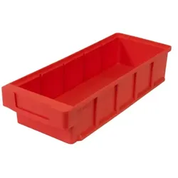 PROREGAL Mega Deal 10x Regalkasten Classic | Rot | HxBxT 8,3x15x30cm | Polypropylen | Sichtlagerkasten, Sortimentskasten, Sortimentsbox, Kleinteilebox