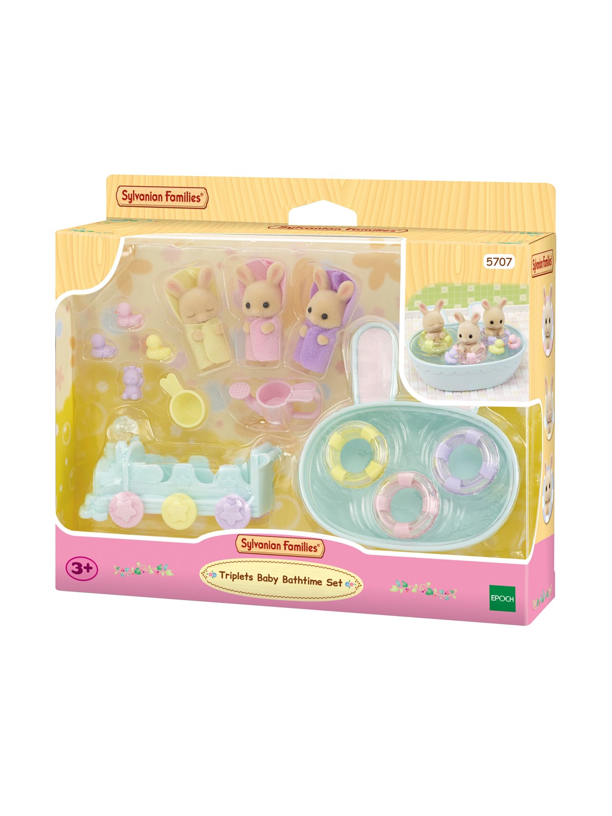 Sylvanian Families Triplets Baby Bathtime Set