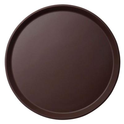 Rundes Tablett Camtread mit hohem Rand - rutschfest - Ø 45 cm - Tavernenbraun - 6er-Set -. Cambro