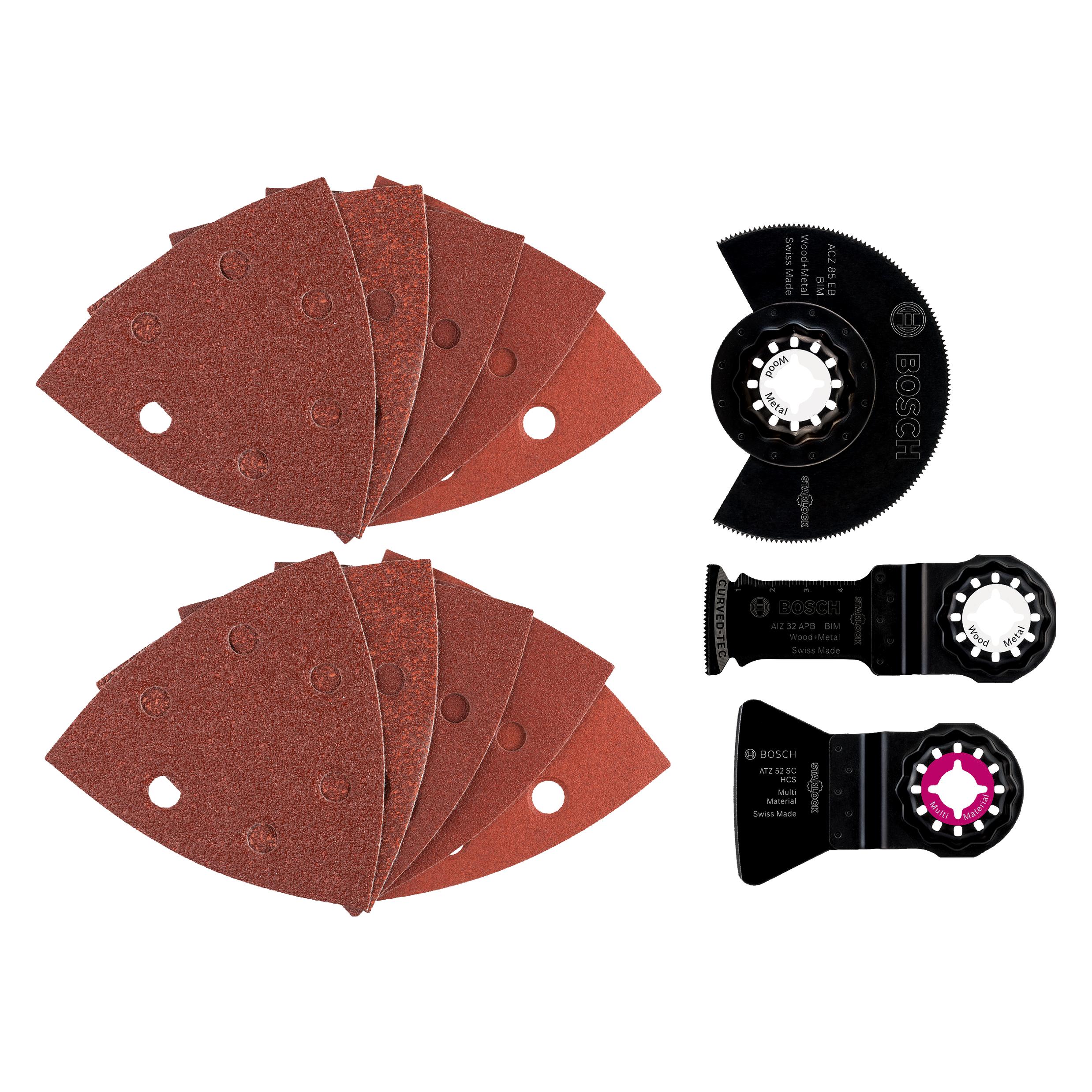Bosch Professional Zubehör Starlock-Set Universal, 13-teilig, für Multi-Cutter, Wood and Metal (2609256977)