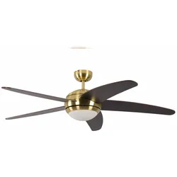 Pepeo Deckenventilator Melton Messing / Wenge mit Licht 132