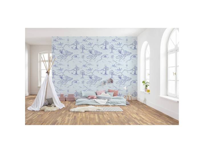 Papier peint intissé Winnie l’Ourson Pat 400 x 280cm Bleu