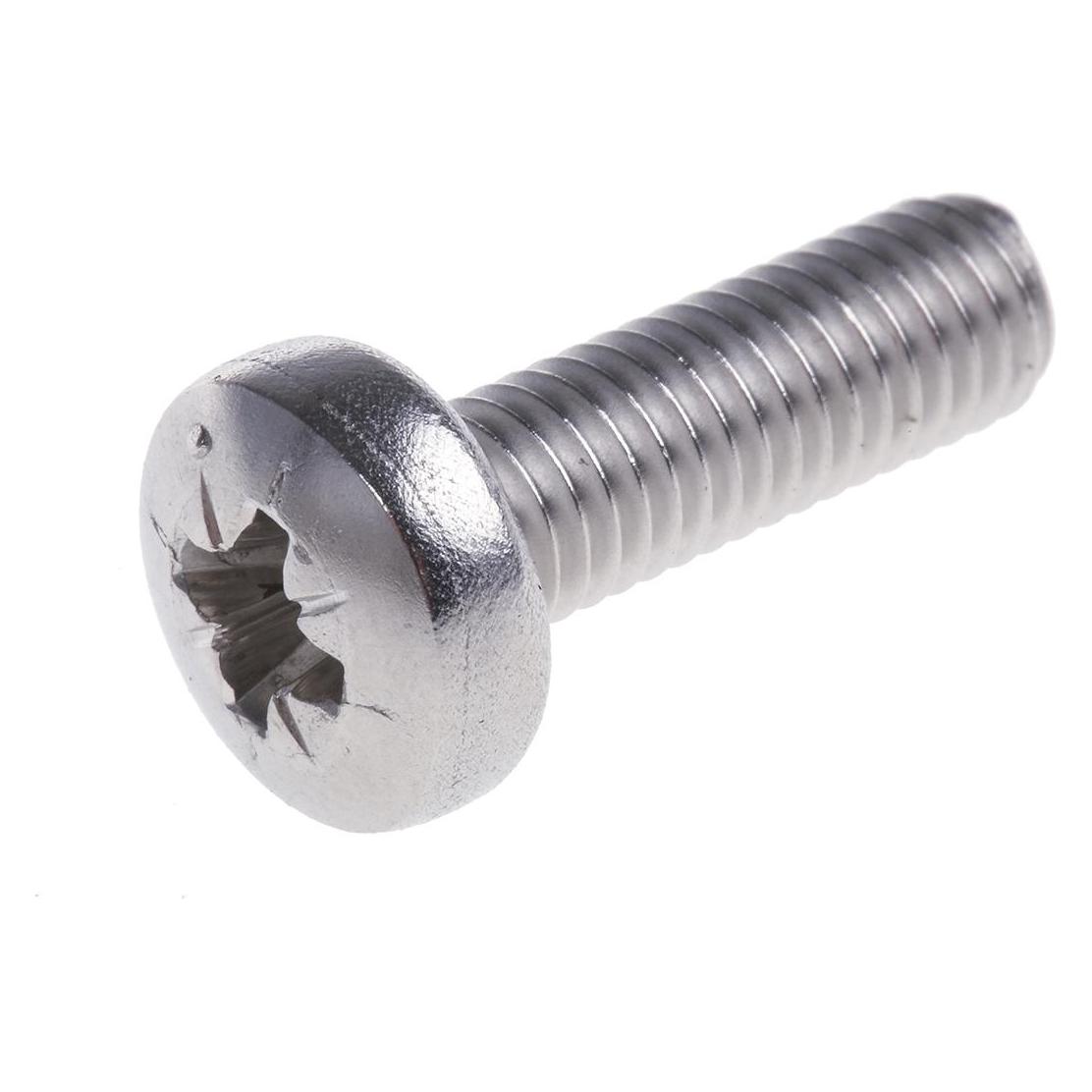 RS PRO Schrauben Linsenkopf A4 Kreuz M5x16mm (190563)