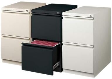 Hirsh 20-inch-deep Steel Mobile Two-drawer File Pedestal with Lock
