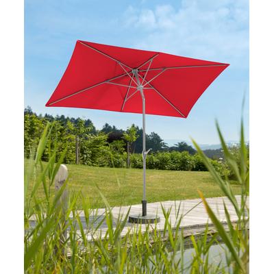 Marktschirm SCHNEIDER SCHIRME "Porto", rot, Obermaterial: 100% Polyester, Standschirme, Stahl/Polyester