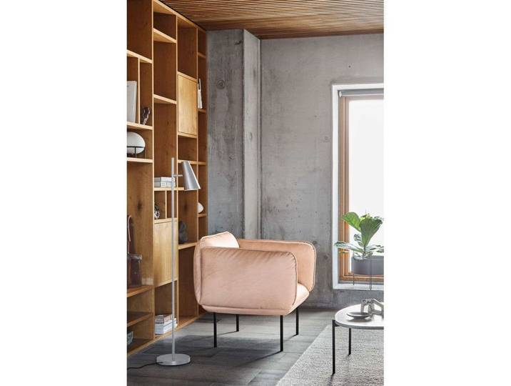 Cono Gulvlampe Satin - Woud - Wohnzimmer - Metall