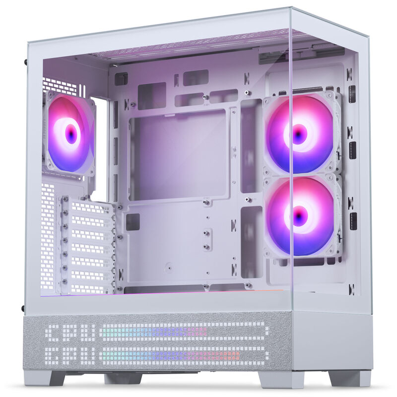 Phanteks XT View Matrix PC-Gehäuse, Midi-Tower, E-ATX, Tempered Glass, Matrix LED - weiß