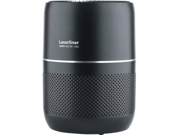 Laserliner Purificateur d'air AirBreeze 120 pour Pièces jusqu'à 30 m² Filtre HEPA13\, Charbon Actif et Préfiltre\, Élimine Particules Fines PM2\,5\, Élimine Odeurs\, Pollen et Bactéries