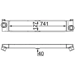 Ladeluftkühler MAHLE CI 157 000S für Fiat Ducato