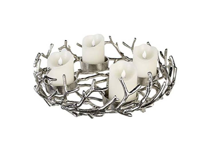 Casablanca [SA2021/08] Adventsleuchter Twigs antik-silberD.42cm