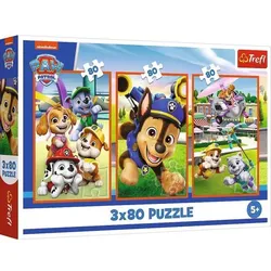Trefl: Pfotenstarke Truppe – Puzzle mit 3 x 80 Teilen