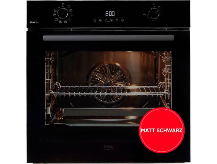 BEKO Pyrolyse Backofen BCBIS17300BMPF , Energieeffizienz: A+, schwarz, B:59,4cm H:59,5cm T:56,7cm, Backöfen, Dampf für knusprige Kruste & fluffiges Inneres dank SteamAdd, Pyrolyse Backofen
