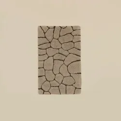Karaca Stone Badvorleger, 50 × 80 cm, Grau
