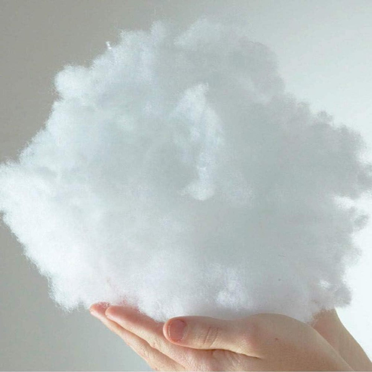 Holle Vezel Vulling - Hypoallergeen Gekaarde Polyester Vulling voor Kussens - Wit - 1 kg