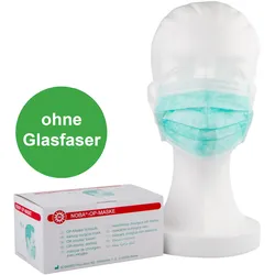 NOBAMED OP-Maske OP Mundschutz mit Ohrschlaufe TYP II R Grün 50 Stück