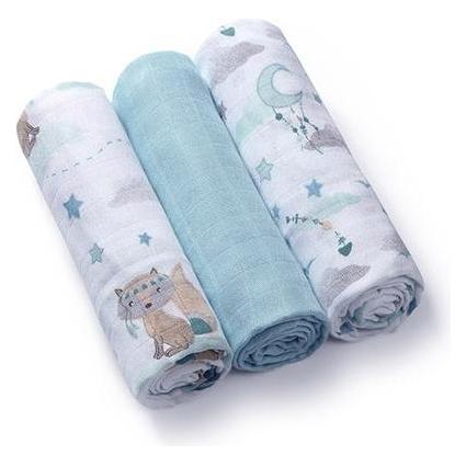 Babyono Natürliche Bambuswindeln Blau (70 x 70 cm) (47607754)
