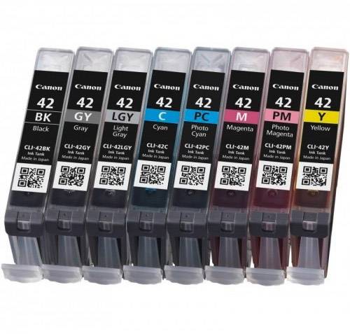 Canon Druckerpatrone CLI-42 Original Kombi-Pack Schwarz, Cyan, Magenta, Gelb, Photo Cyan, Photo Magenta, Grau, Photo Grau 6384B010